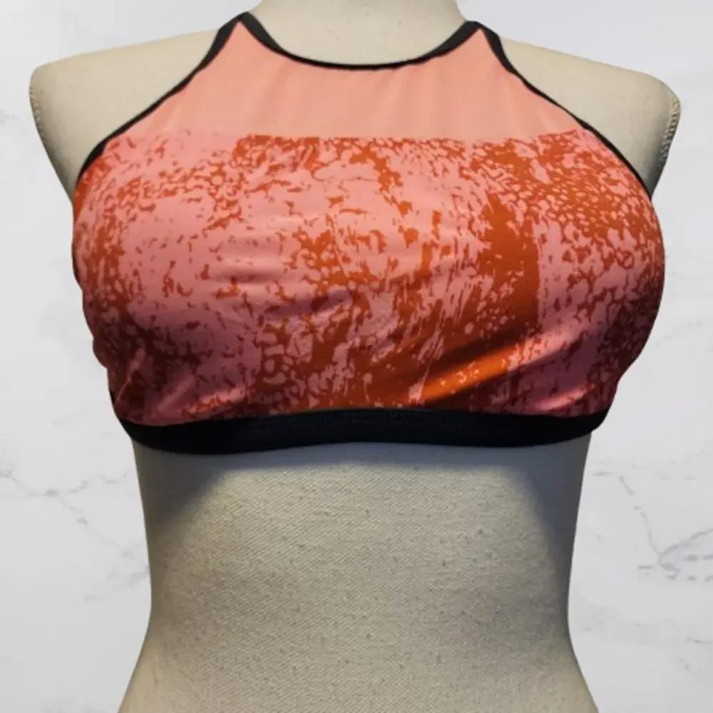 **3 for $11.00***Nike Swim Top Small Criss Cross Back Coral Lightly Padded